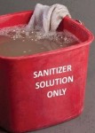 Figure 1: Dirty Cloth Towel in Dirty “Sanitizer” Solution